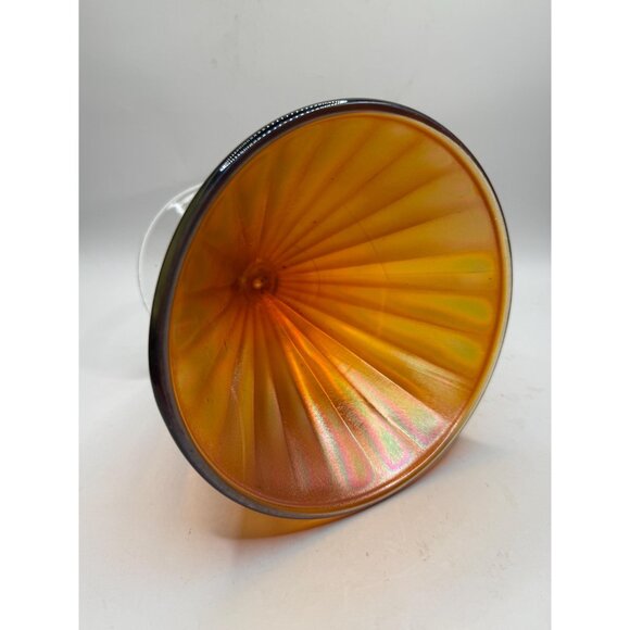 Vintage Fenton Art Glass #735 Grecian Gold /Marigold Carnival Glass 1/2 lb Foo - Picture 3 of 10